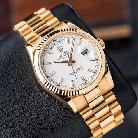 day date 36mm asphiire rolex case partnmbe|Rolex 118238 day date.